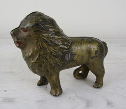 1910s Right Side Tail Cast Iron Lion Still Bank A.C. Williams ORIGINAL 5&quot; - £39.22 GBP