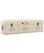 vidaXL Storage Bench Cream - $11,026.45 MXN
