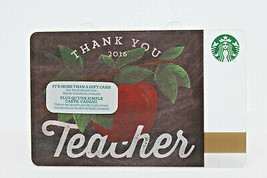 Starbucks Coffee 2015 Gift Card Thank You 2016 Teacher Apple School Zero Balance - £8.65 GBP