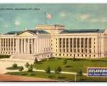 Oklahoma Stato Capitol Costruzione Oklahoma Città Ok Unp Lino Cartolina N24 - $2.21