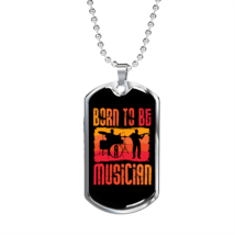 Musician Necklace Born to be Musician Orange Necklace Stainless Steel or 18k Go - £38.11 GBP+