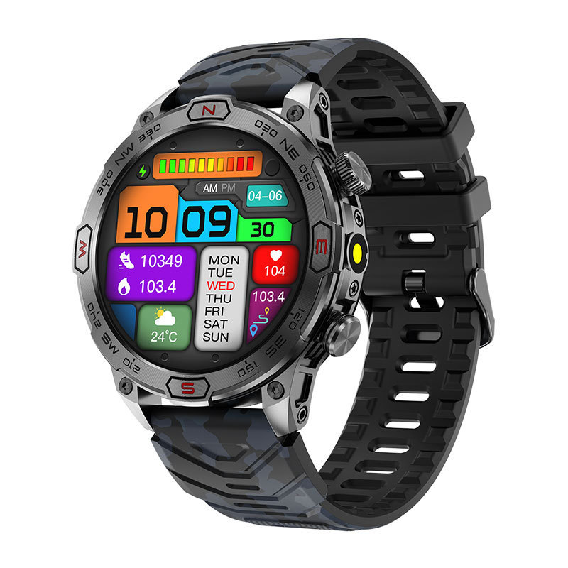 Kc86 Smart Watch Hd Amloed Screen Bluetooth Calling Heart Rate Blood Pressure Bl