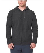 Modern Ambition Mens Sweater Gray Grey Full-Zip Hood Pockets Stretch Mid... - $828.56 MXN