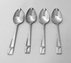 Nobility Plate Oneida Silverplate Caprice Pattern Silverware Teaspoons Four - £17.76 GBP