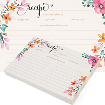 Recipe Cards, 4X6 Inch, 60 Count, Double Sided, Blank Recipe Cardstock, ... - $12.25