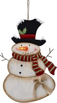 Snowman Sign Hanging Christmas Wall Decoration LED Battery Operated Blinking Nos - £19.09 GBP