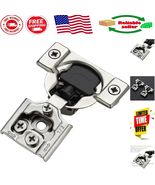 Stainless Steel Self-Closing Hinges - 2-Pack Overlay Design, Quiet Opera... - $23.90 CAD