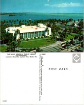 Florida Miami Memorial Public Library Bayfront Park North River Palm Trees Cars - £7.34 GBP