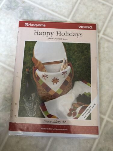 Primary image for Husqvarna Viking Embroidery 42 HAPPY HOLIDAYS Card Book Designer 1 and PC