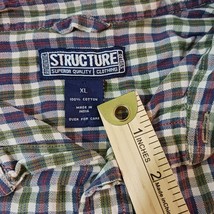 Structure Men's Button Up Long Sleeve Multicolor Plaid Shirt Long Sleeve Size XL image 4