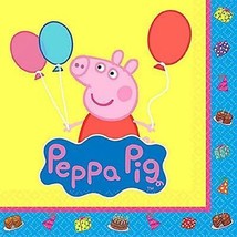 Peppa Pig Dessert Napkins Birthday Party Supplies 16 Per Package New - £3.39 GBP