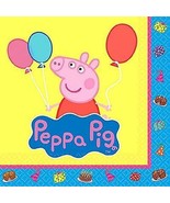 Peppa Pig Dessert Napkins Birthday Party Supplies 16 Per Package New - £3.34 GBP