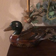 Leo Koppy Vintage Wood Painted Mallard Duck Sculpture - Artist Signed Decoy - £107.88 GBP