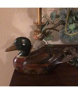 Leo Koppy Vintage Wood Painted Mallard Duck Sculpture - Artist Signed Decoy - £100.61 GBP