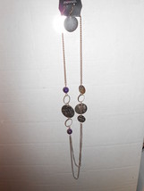 Paparazzi Necklace &amp; Earring Set (New) In Lieu Of Flowers (Silver) Purple #816 - £6.87 GBP