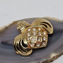 Swarovski SAL Crystal Gold Tone Bumblebee Insect Brooch Pin - $34.95