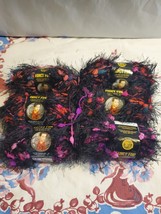 Lot Of 6 Lion Brand Fancy Fur  Yarn 4strawberry Fields #267 2 Flamin Fuc... - $18.80