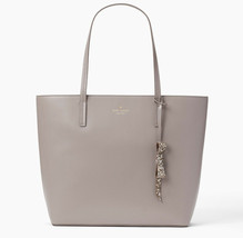 R Kate Spade Karla Cityscape Gray Smooth Leather Tote Seton Drive WKRU5670 NWT - £71.76 GBP