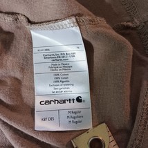 Carhartt K87 DES Men's Cotton Brown Desert T-Shirt Short Sleeve Pocket Sz Medium image 5