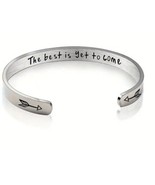 Inspirational Bracelet ~ &quot;The best is yet to come&quot; ~ Stainless Steel ~ B... - $445.14 MXN