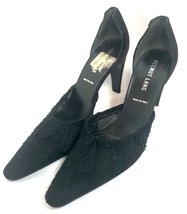 Helmut Lang Vintage Archival Black Satin and Lace Heels 37 - $89.99