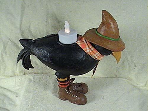 Department 56 Old Crow Wearing Hat, Scarf, Work Boots Tealight Candle Holder - $24.63