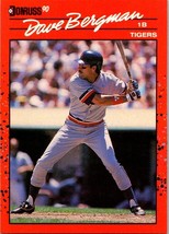 1990 Donruss Dave Bergman #445 Detroit Tigers INC NO DOT - £3.14 GBP