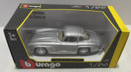BURAGO 1/24 SCALE 3013 METALLIC SILVER MERCEDES BENZ 300 SL 1954 DIECAST... - €13,82 EUR