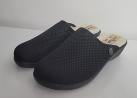 FLY FLOT Made In Italy Mesh Black Mesh Comfort Mules Shoes Size 8 Eur 39... - $39.99