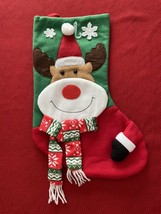 NEW 17’’ Christmas Reindeer hanging Stocking. - £7.32 GBP