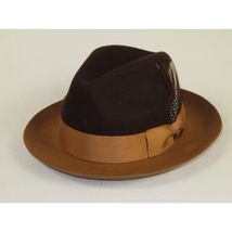 Men BENTLY Hat Australian Wool Fedora Damien Collection DM756 Brown/Camel image 4