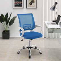Anaheim Blue Upholstered Adjustable Home Office Desk Chair - $140.99