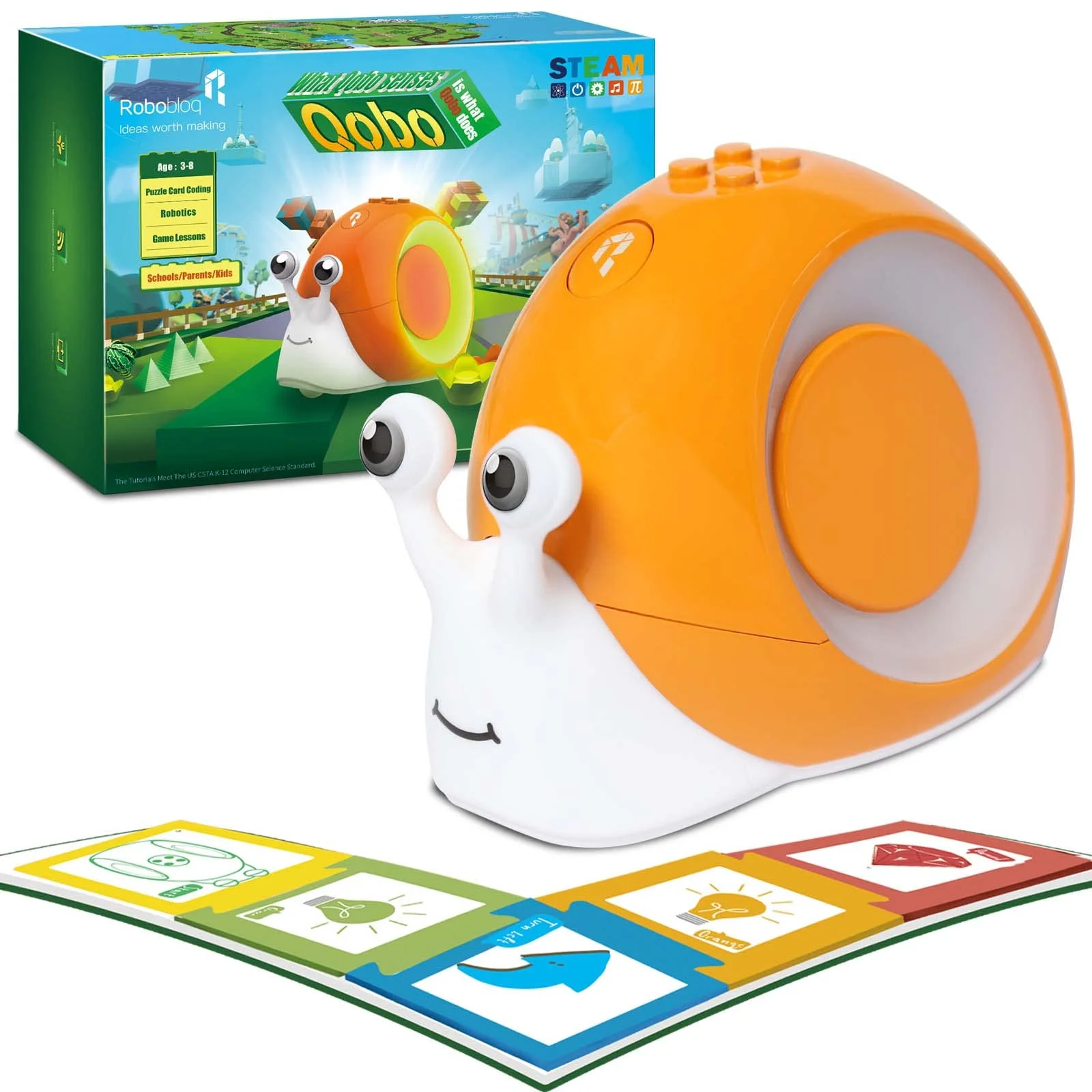 Robobloq Qobo Toy Robot For Kids 3-6, Screen-Free Early Education Coding Robot, - £89.08 GBP