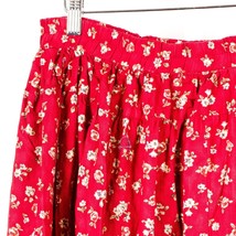 Homemade Floral Maxi Skirt M Elastic Waist Tiered Cotton Modest Country ... - £15.71 GBP