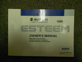 1999 SUZUKI ESTEEM Factory Owners Manual OEM 99 DEALERSHIP SUZUKI 1999 NEW - $42.78