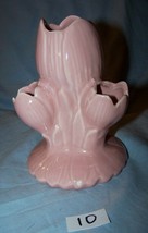 Vintage Camark Pottery Light Pink Tulip Vase-USA N-19-Lot 10 - $27.70