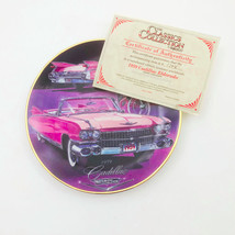 1959 Pink Cadillac Eldorado Collector&#39;s Plate 8.25&quot; with Certificate #1204 - £20.07 GBP