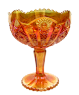 Vintage Marigold Imperial Carnival Glass Hobstar Compote - £32.57 GBP