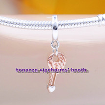 2023 Valentine’s Day Release Two-tone key &amp; Sliding Heart Dangle Charm  - £12.46 GBP