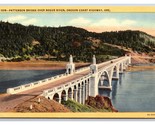 Patterson Bridge Rogue River Oregon Coast Highway OR UNP Linen Postcard H30 - £3.11 GBP