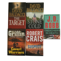 Suspense Mystery Hardcover Books Lot Various Authors David Baldacci Robert Crais - £14.57 GBP