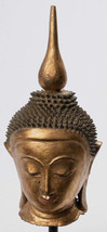 Ancien Birman Style Montage Shan Or Laque Bouddha Tête - 35cm/14 &quot; - £1,195.59 GBP