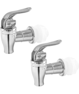 2 Pcs Replacement Spigot for Beverage Dispenser, Silver Push Style Bever... - $176.76 MXN