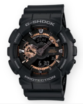 Casio Men&#39;s G-Shock  GA110RG-1A  WR20Bar Black / Rose Gold - £103.87 GBP
