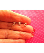 Crystal initial cartilage studs - $13.03 CAD
