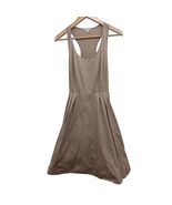Club Monaco Beige Racer Back Tank Dress, Stretch Cotton Top, Pleated Bot... - $9.99