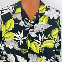 Hawaiian Aloha 2 XLT Shirt Bamboo Leaves Hibiscus Palm Leaves Tropical - £28.02 GBP