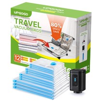 Combo 12 Pack Travel Vacuum Bags With Prtable Electric Pump,Vacuum Seal Bags For - £43.49 GBP