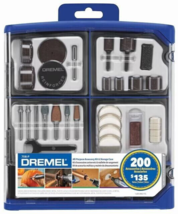 Dremel 200-Piece Aluminum Oxide Set Multipurpose Accessory Kit w/Storage -NEW! - $19.95