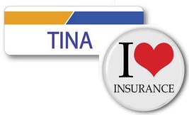 TINA From Progressive Insurance Halloween Costume Name Badge Tag magnetic Fasten - £15.13 GBP